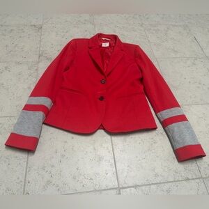 GAP Red with grey striped sleeves Academy Blazer size 0